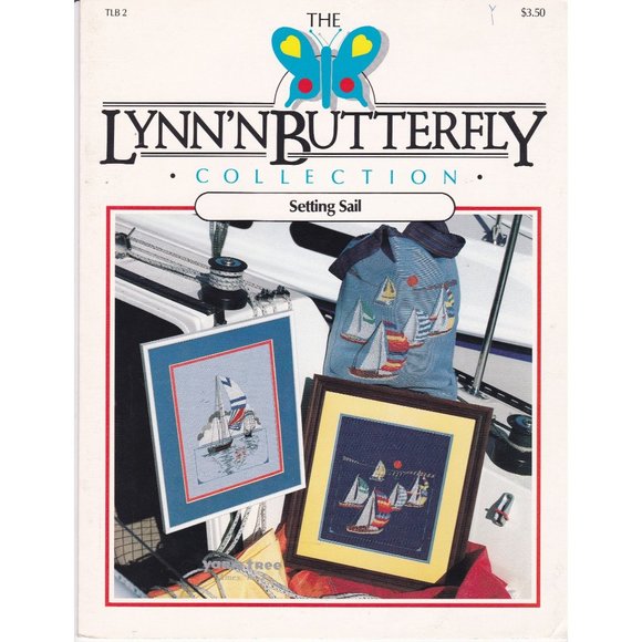 Vintage Cross Stitch Patterns, Setting Sail, 1985 Lynn'n Butterfly Collection - Picture 1 of 2
